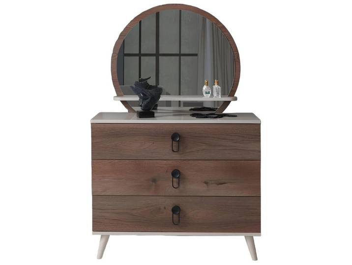 Xlmoebel Schubkastenkommode Luxuriöse Kommode mit Spiegel aus hochwertigem Holz (Kommode mit Spiegel, 1 St., Kommode mit Spiegel), Hergestellt in Europa