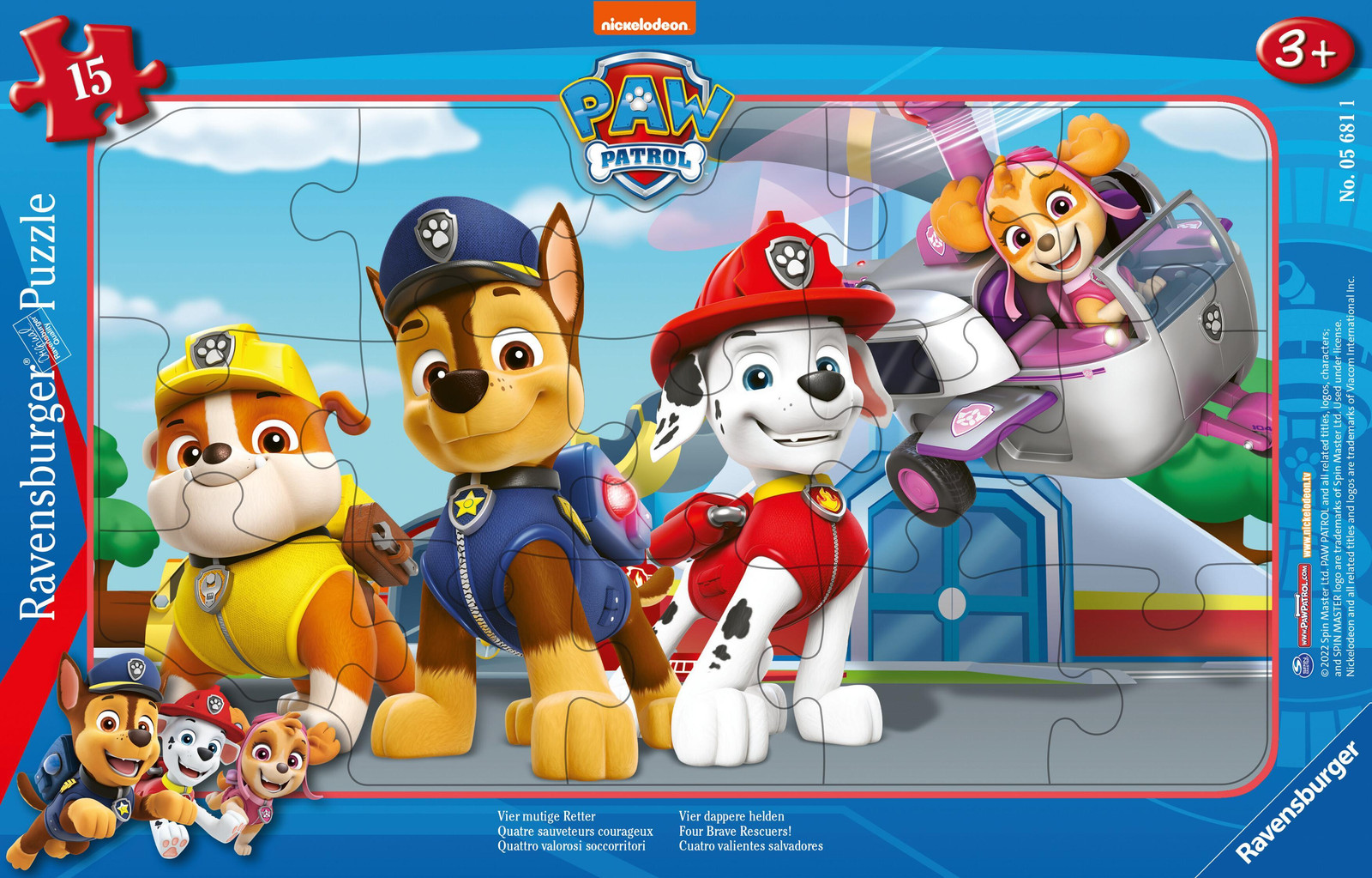 Ravensburger Puzzel voor kinderen: Vier dappere helden