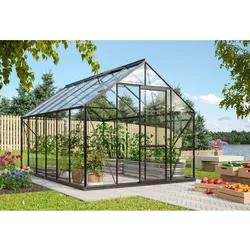 Vitavia Aktionsangebot (inkl. 100 Euro Zubehör): Gewächshaus "Merkur 9900",schwarz,9,9 m2