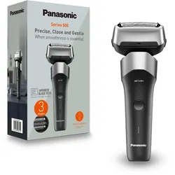 Panasonic 3 Klingen Nass-& Trockenrasierer Series 500 ES-RM3F - schwarz|silber