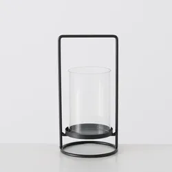 Windlicht Timko schwarz 20cm