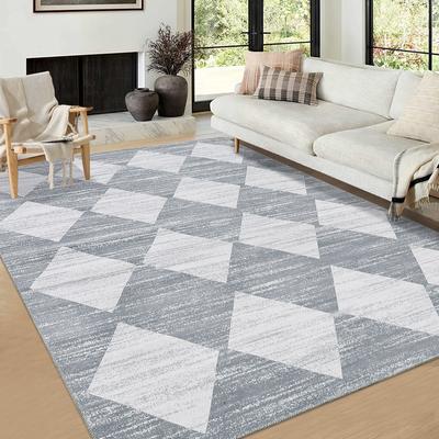 Garvee Modern Distressed Diamond Geometric Area Rug