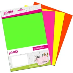 plottiX PremiumFlex Neon Bundle - 4 Stück (20 x 30 cm)