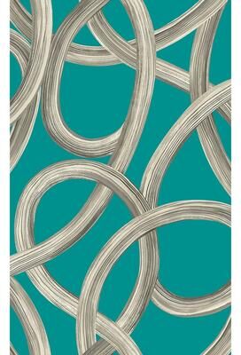 OhPopsi Calix Turquoise Twisted Geo Wallpaper