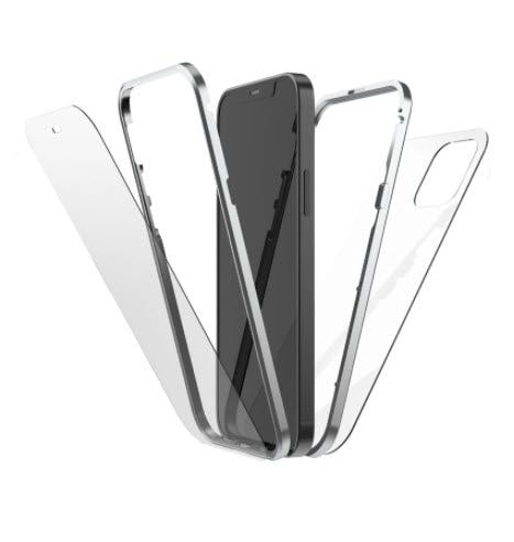 Hama Cover für iPhone 13 217009 360 Grad Glass (Silber, Transparent) 00217009