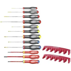 Facom, Schraubenzieher, Schraubendreher-Set 12-tlg u. 2 Halter (Schlitz)