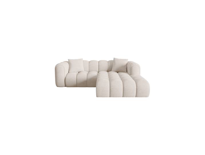 3-Sitzer Design Ecksofa „Elise“ Strukturstoff Beige CXL by Christian Lacroix