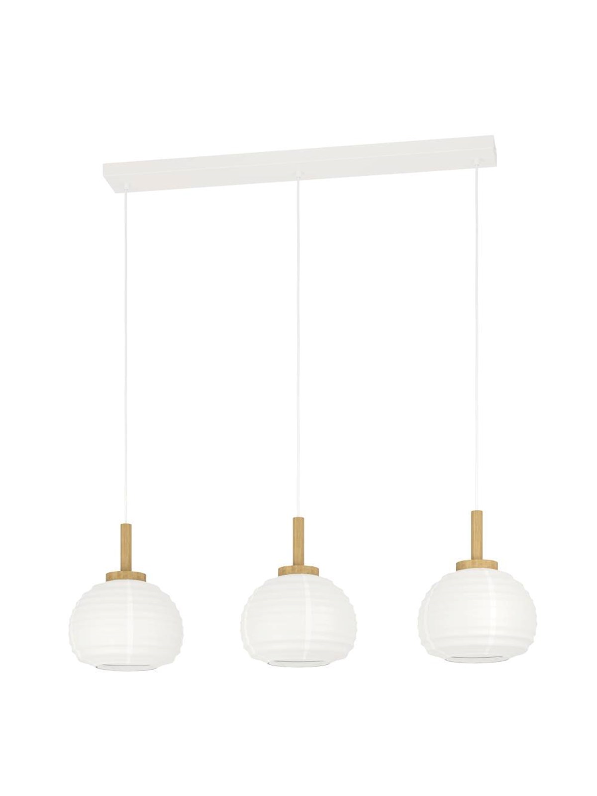 EGLO SUMMERHILL LANGER TISCH 3XE27 HOLZ/WEISSES PAPIER SIEB FSC