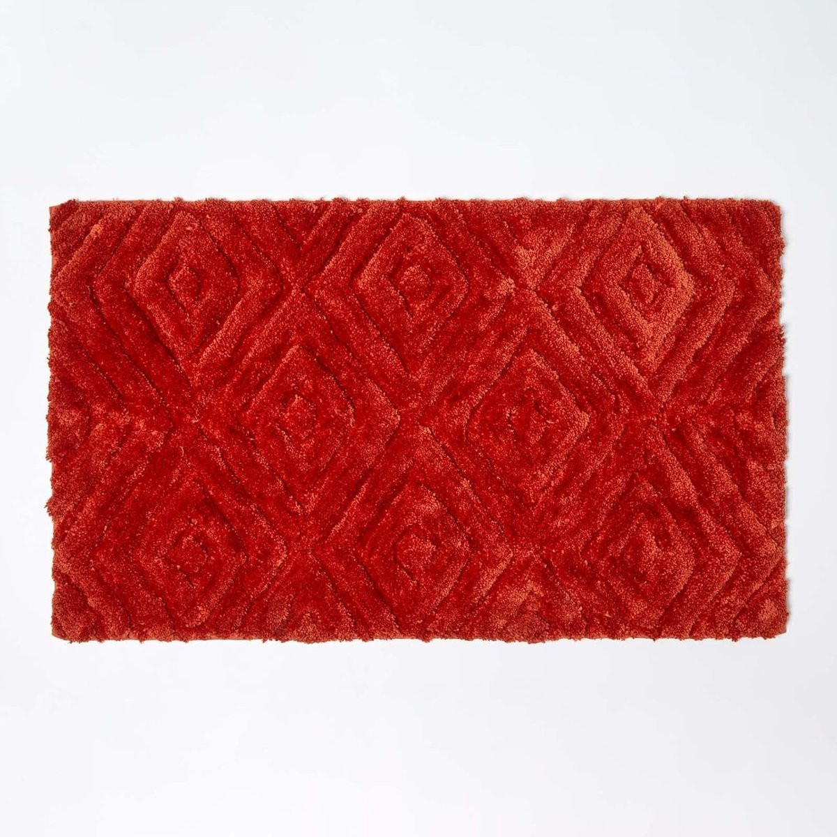 Super Absorberende Luxe Badmat met Geometrisch Patroon en Antislip Achterkant voor Volwassenen