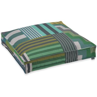 Dekokissen H.O.C.K. "H.O.C.K. Cabana", grün, gestreift, B:60cm H:10cm L:60cm, Polyester, Dekokissen_Sitzkissen_Kissenhüllen, oder Bodenkissen