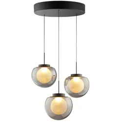 Brilliant LED-Pendelleuchte Tivara Alu, Eisen, Stahl & Metall