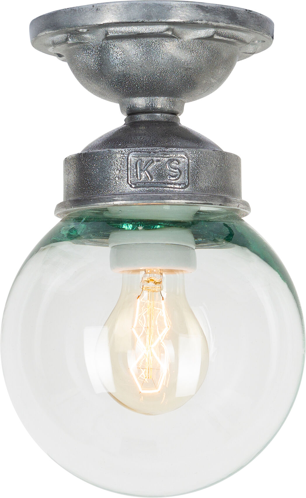 KS Verlichting One-Eighty Rond Plafondlamp Zilver