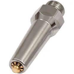 Riegler, Zubehör Druckluftwerkzeug, Sicherheitsdüse Aussengewinde Messing vernickelt Länge 45 mm Aussen-Ø 8 mm