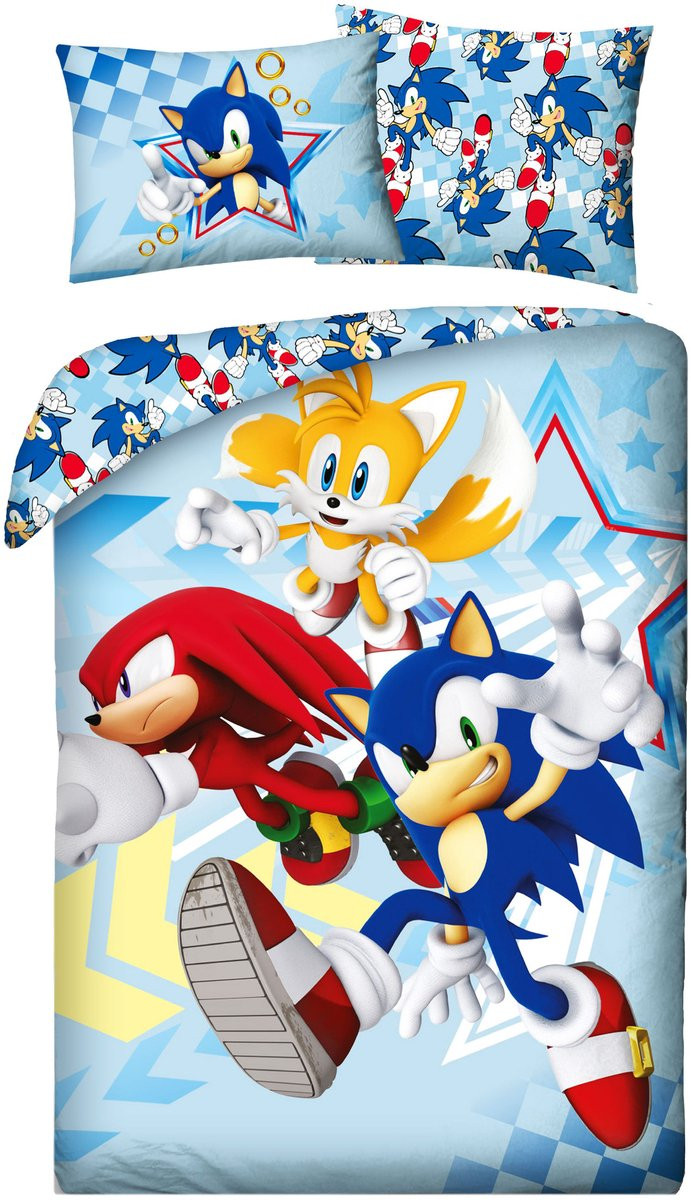 Sonic the Hedgehog Dekbedovertrek Speed Friends voor kinderen - Eenpersoons - 140 x 200 cm