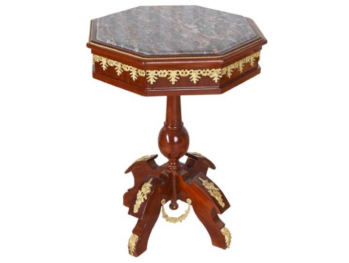 Tisch Marmorplatte Beistelltisch Coffee Table Antik 59cm cat946 Palazzo Exklusiv