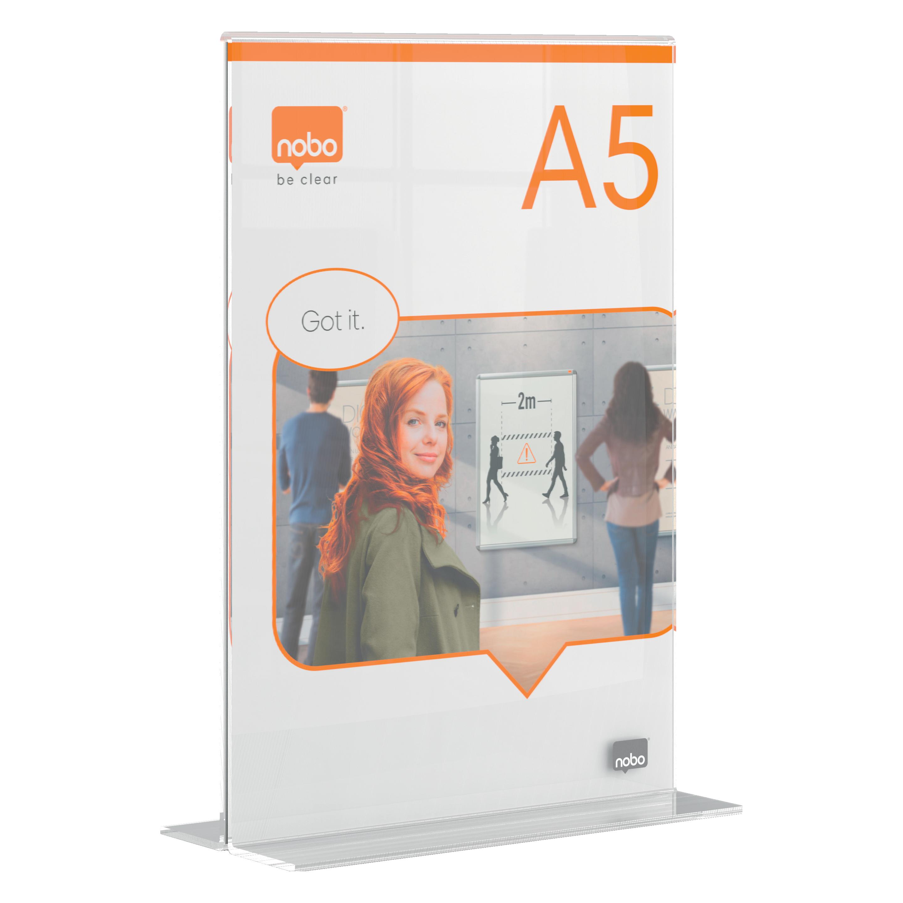 Nobo Tischaufsteller Premium Plus Acryl (A5) (1915595)
