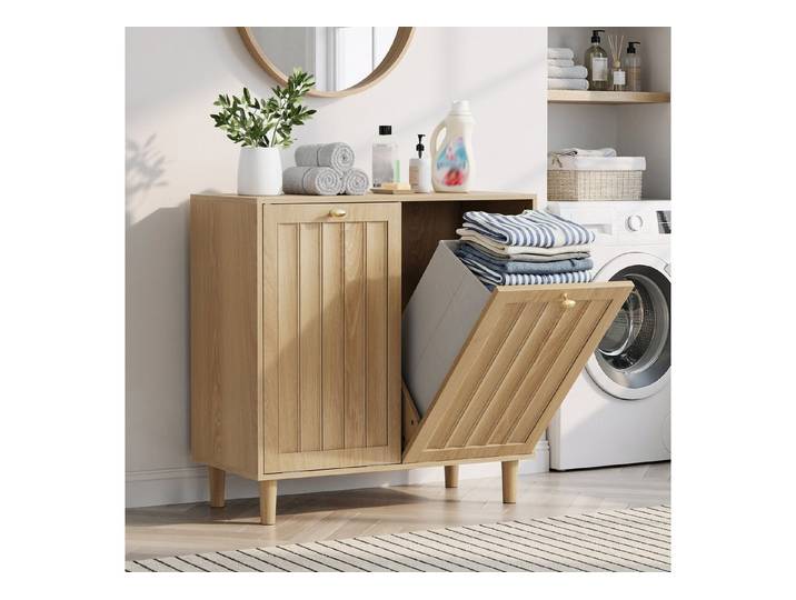 REDOM Wäschekorb Badezimmer-Aufbewahrungsschrank (mit herausnehmbarem Innenkorb, Badezimmer-Wäscheschrank, 1 St), mit herausnehmbarem Korb,versteckter Wäschekorb