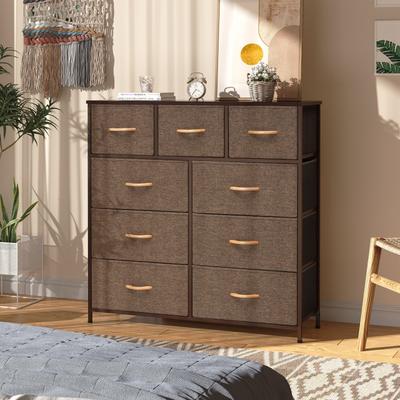 Crestlive Products Home Extra Wide Closet Dresser Storage Tower Organizer Unit 9 Drawers