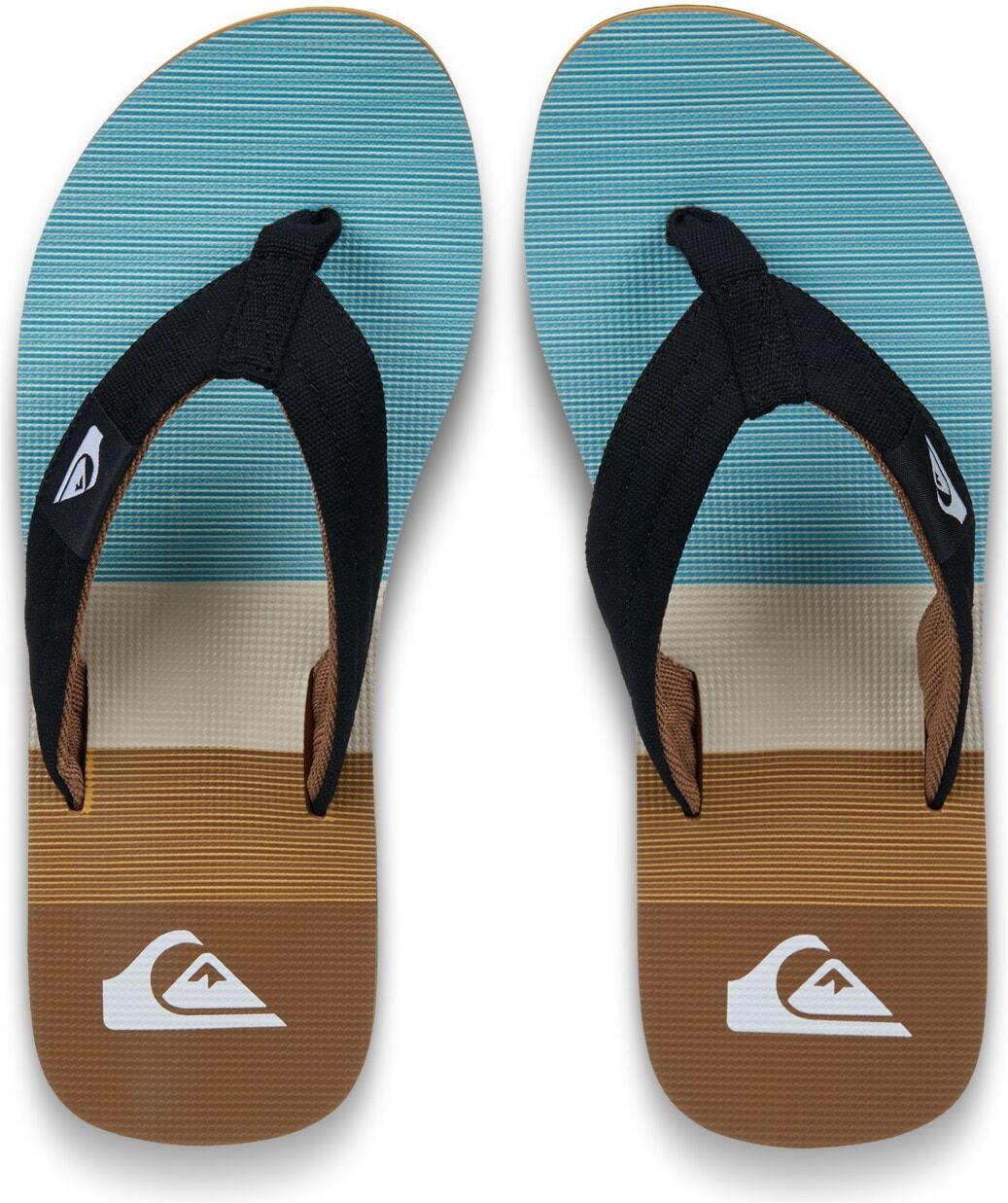 Sandale QUIKSILVER "Molokai Layback", Herren, Gr. 7(40), bunt (tobacco braun tijuana), Obermaterial: 100% Baumwolltextil, Futter: 100% Polyestertextil, Laufsohle: 100% Schwammgummi., Schuhe Sandale tobacco braun tijuana 7(40)