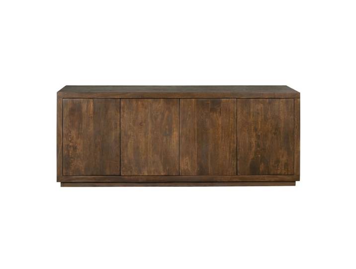 Buffet minimaliste 4 portes en bois brun
