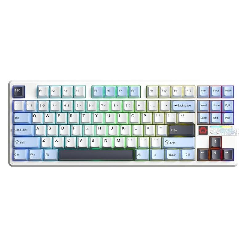 Aula Gasket F87 Pro V2 Glacier Blue Star Vector RGB Tastatur (Eng. Int., Kabelgebunden, Kabellos) (AUF87PV2-GB-SV)
