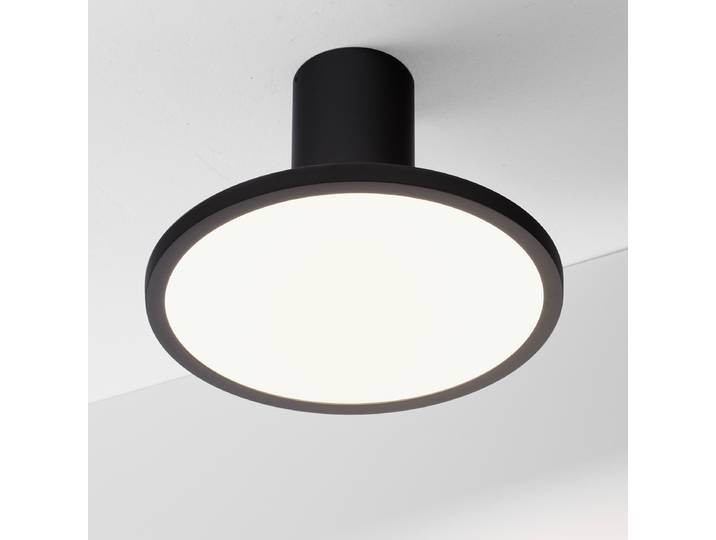 Plafonnier Ekei type B Ø 20cm Noir/Noir Aluminium LED non-remplaçables Module LED