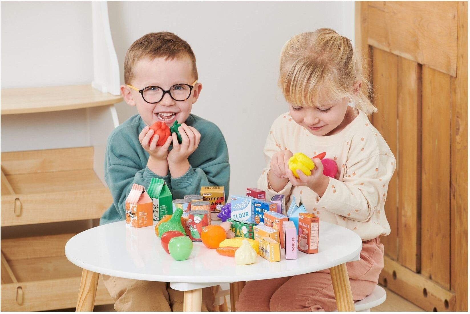 Casdon 36-Piece Grocery Set for Pretend Play - Toy Kitchen Accessories for Kids