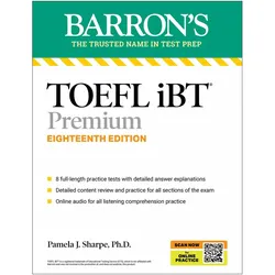 TOEFL iBT Premium with 8 Online Practice Tests + Online Audio, Eighteenth Edition, Schulbücher von Pamela J. Sharpe