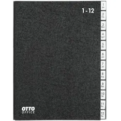OTTO Office Pultordner »Basic« - 12 Fächer für Monate mehrfarbig, 26.5x34 cm