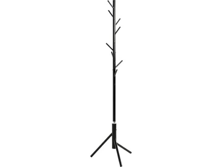 HAKU Garderobenständer schwarz, Metall Standgarderobe - Maße: H 173 x Ø 48 cm, Style: Traditional