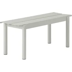 Muuto Linear Steel Gartenbank, 110 cm, grau