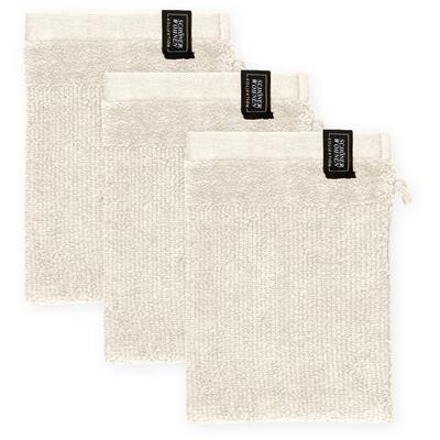 Waschhandschuh "Sense", beige (cremeweiß), B:16cm L:21cm, Frottee, SCHÖNER WOHNEN-KOLLEKTION, Handtücher, mit Velourborte, hautschmeichelnde Airtouch Qualität, super weich