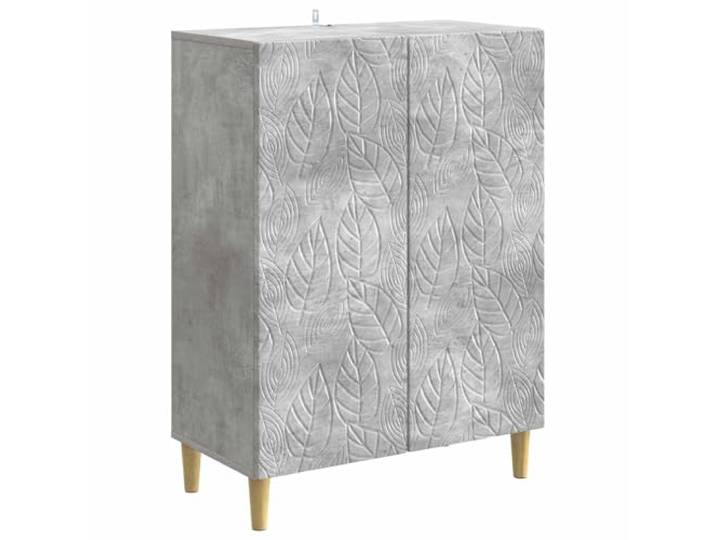 TEKGHUT Sideboard Betongrau 66 x 34,5 x 90 cm Holzwerkstoff Buffet, mehrere Fächer, kratzfeste Oberfläche, schmutzabweisend, Wohnzimmer, Esszimmer, Flur