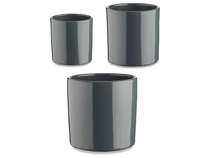 Ibergarden Topfset Ø 14 cm Ø 22 cm Ø 17 cm Zylinder 3-teilig Anthrazit