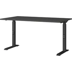 Schreibtisch höheneinstellbar "Stuttgart" 68-91cm Graphit 140x80cm, C-Fuß