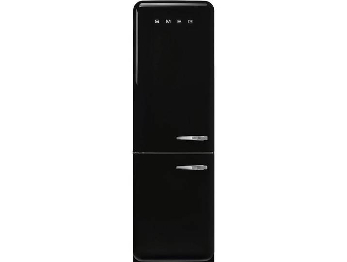 Smeg Kühl-Gefrier-Kombination, Schwarz, Metall, 2 Schublade(n),3 Schublade(n) Schubladen, C, 60x196.8x72.8 cm, Made in Italy, Abtauautomatik, LED-Innenbeleuchtung, elektronische Temperaturregelung, No-Frost, Warneinrichtung bei Temperaturanstieg, Kälteakku, Urlaubsschaltung, Küchen, Küchenelektrogeräte, Kühl- & Gefrierschränke, Kühl- und Gefrierkombinationen