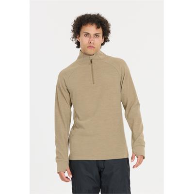 Funktionsshirt WHISTLER "Kajsa", Herren, Gr. XL, beige (beige, braun), 90% Polyester, 10% Elasthan, unifarben, normal, ohne Ausschnitt, Shirts Funktionsshirt, mit atmungsaktiven Eigenschaften