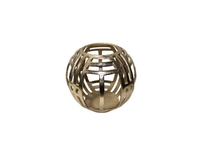 Teelichthalter, Goldfarben, Metall, 18.5x18.5x18.5 cm, Dekoration, Kerzen & Kerzenhalter, Teelichthalter