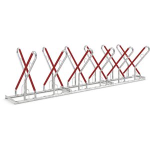WSM Fahrradständer 0522 XBF, Bodenmontage / freistehend, Anlehnparker, beidseitig, Breite 324cm, für 12 Fahrräder