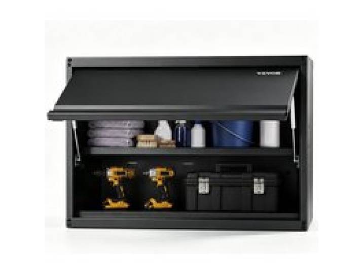 VEVOR Werkstatt Wandschrank 77 x 31,8 x 50 cm Hängeschrank 108 kg Gesamtkapazität (2 Regale) Werkstattschrank aus 0,6 mm dickem SPCC-Stahlplatte Ideal als Vorratsschrank, Werkzeugschrank, Büroschrank