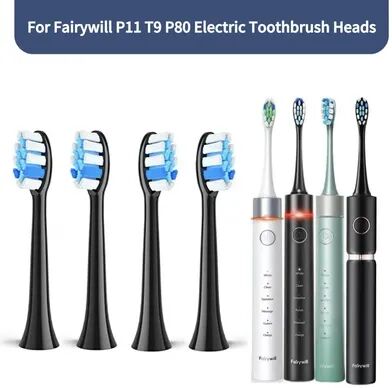 Inspire Daily Merch Electric Toothbrush Heads Replacement Compatible With Fairywill 8 White