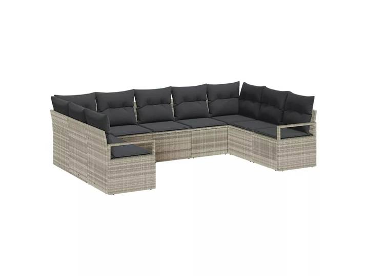 VidaXL - Outdoor-sofa poly-rattan, One Size, Silber