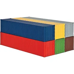 kibri - H0 40-Fuß-Container, 6 Stück