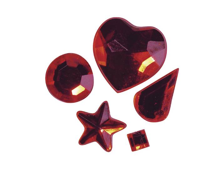 Rayher Acryl-Strasssteine zum Aufkleben 3-12 mm 58 Stück