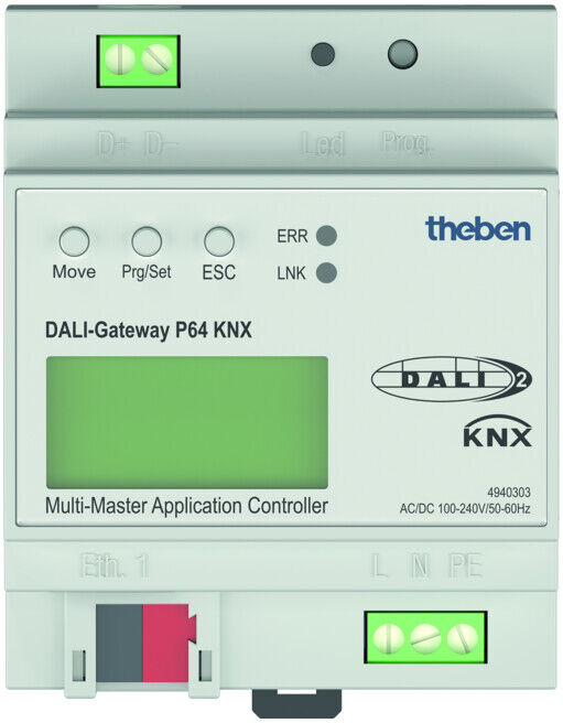 Theben Application-Controller Multi-Master Passerelle DALI P64 KNX (4940303)