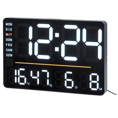 Tischuhr AMS, schwarz, Tischuhren, Quarzuhr, Wohnzimmer, Esszimmer, automatischer Kalender