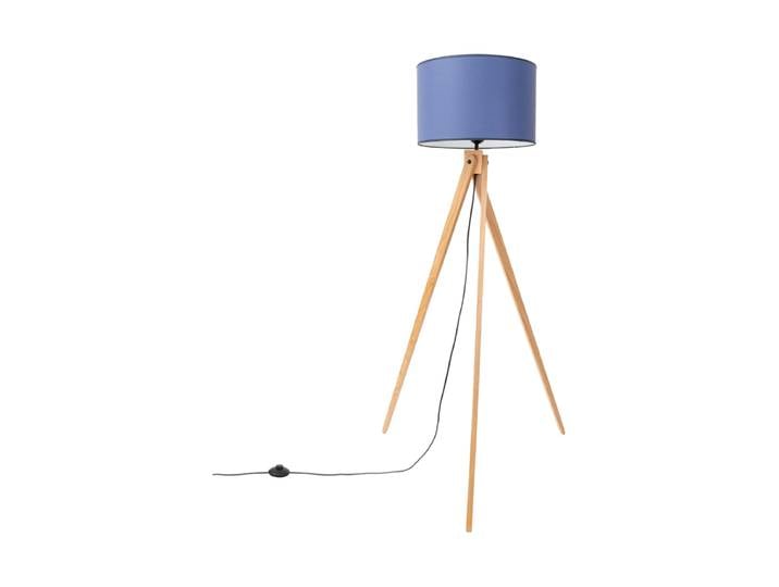 Design Stehlampe Natt Marineblau/Naturholz Sollux Lighting