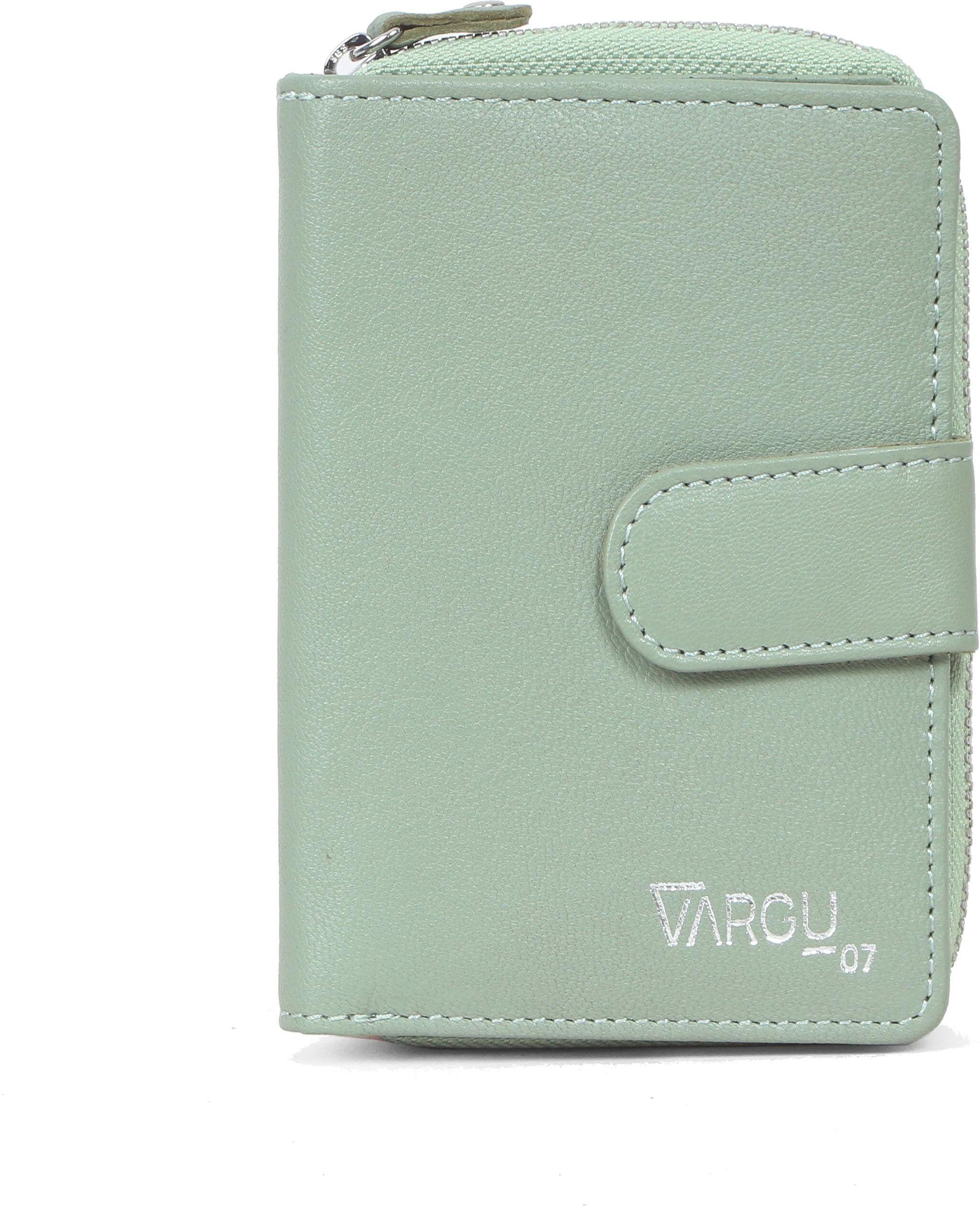 Geldbörse VARGU, Damen, grün (sage grün), Leder, Kleinlederwaren, mit integriertem RFID-Schutz