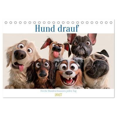 Hund drauf (Tischkalender 2027 DIN A5 quer), CALVENDO Monatskalender