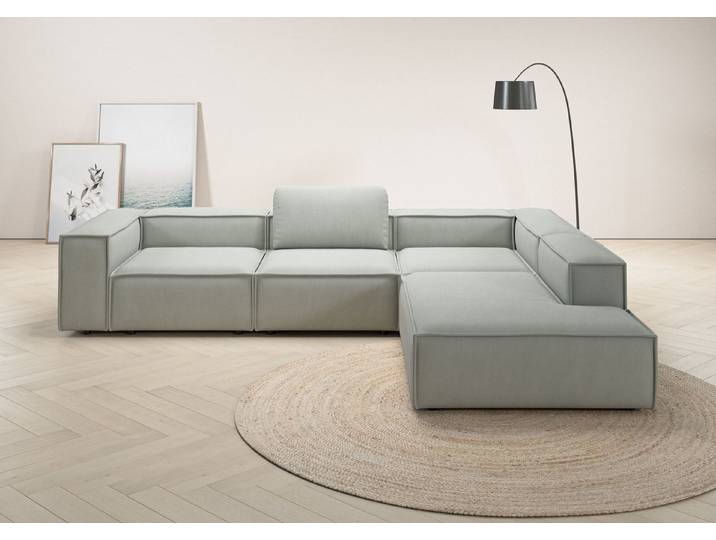 Home affaire Ecksofa Watertown luxuriöses Design & erstklassige Qualität, Japandi Design, Breite 311 cm